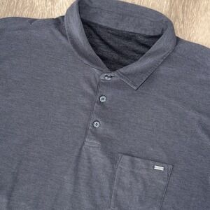 Vuori Ace Polo Men's XL Heather Dark Grey Short Sleeve Performance Pocket